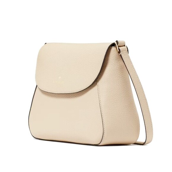 New Kate Spade Monica Flap Crossbody Leather Light Sand - Picture 3 of 5